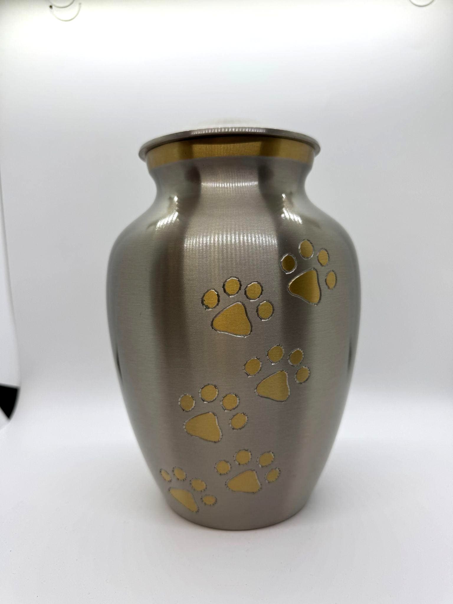Paws to Heaven Pewter w/ Gold Paws